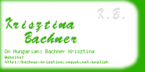 krisztina bachner business card